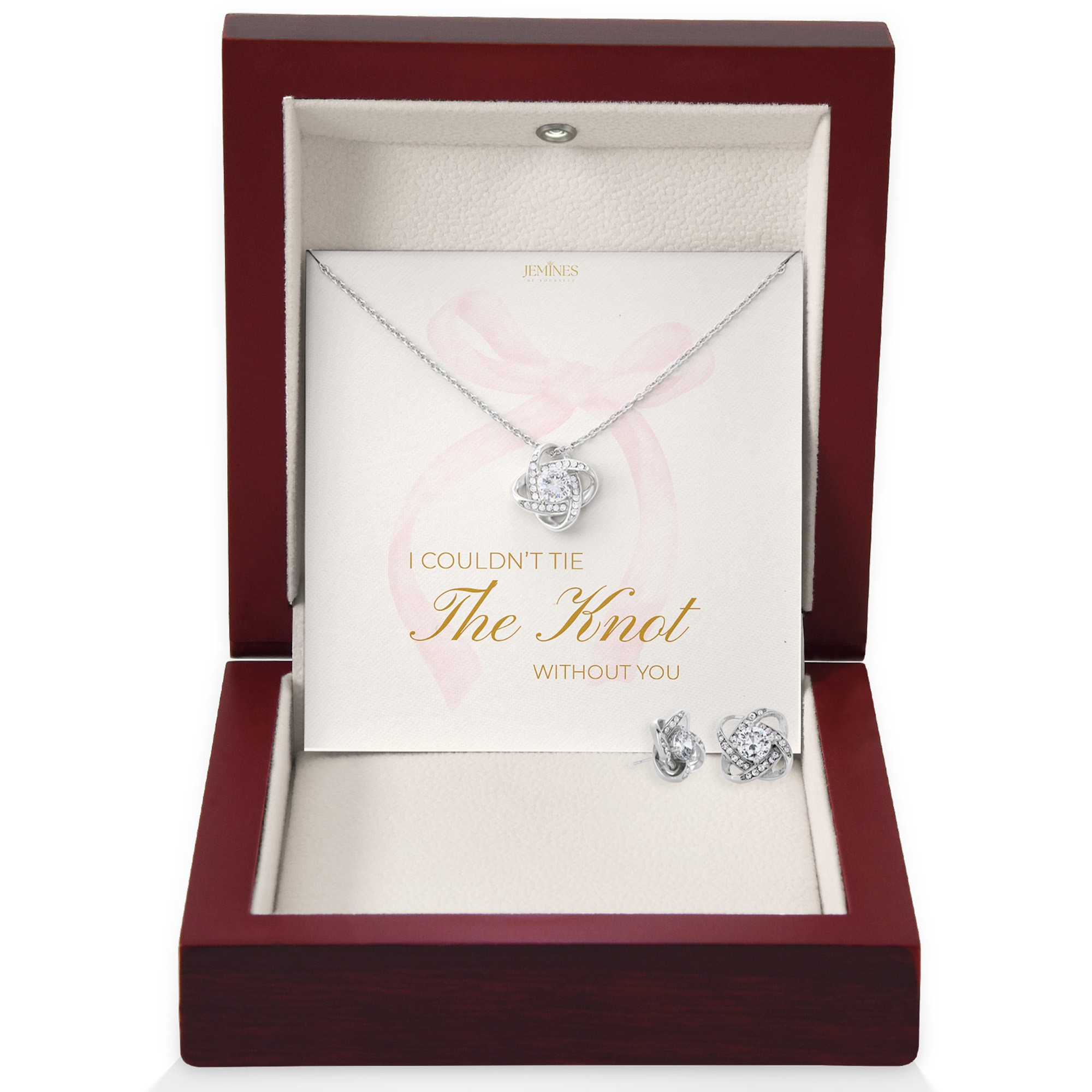 Love Knot Necklace Set Elegant Gift