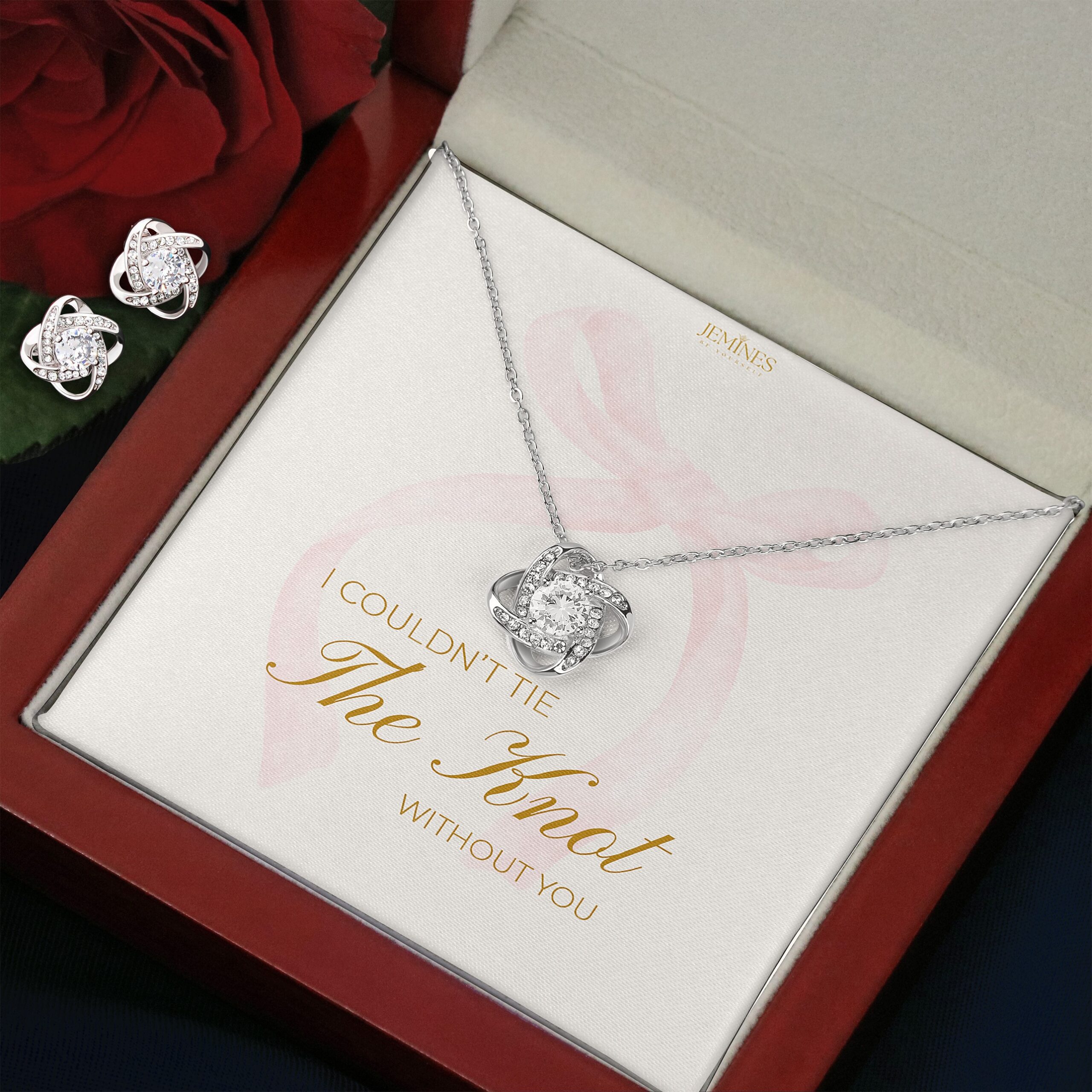 Love Knot Necklace Set Elegant Gift - Image 3