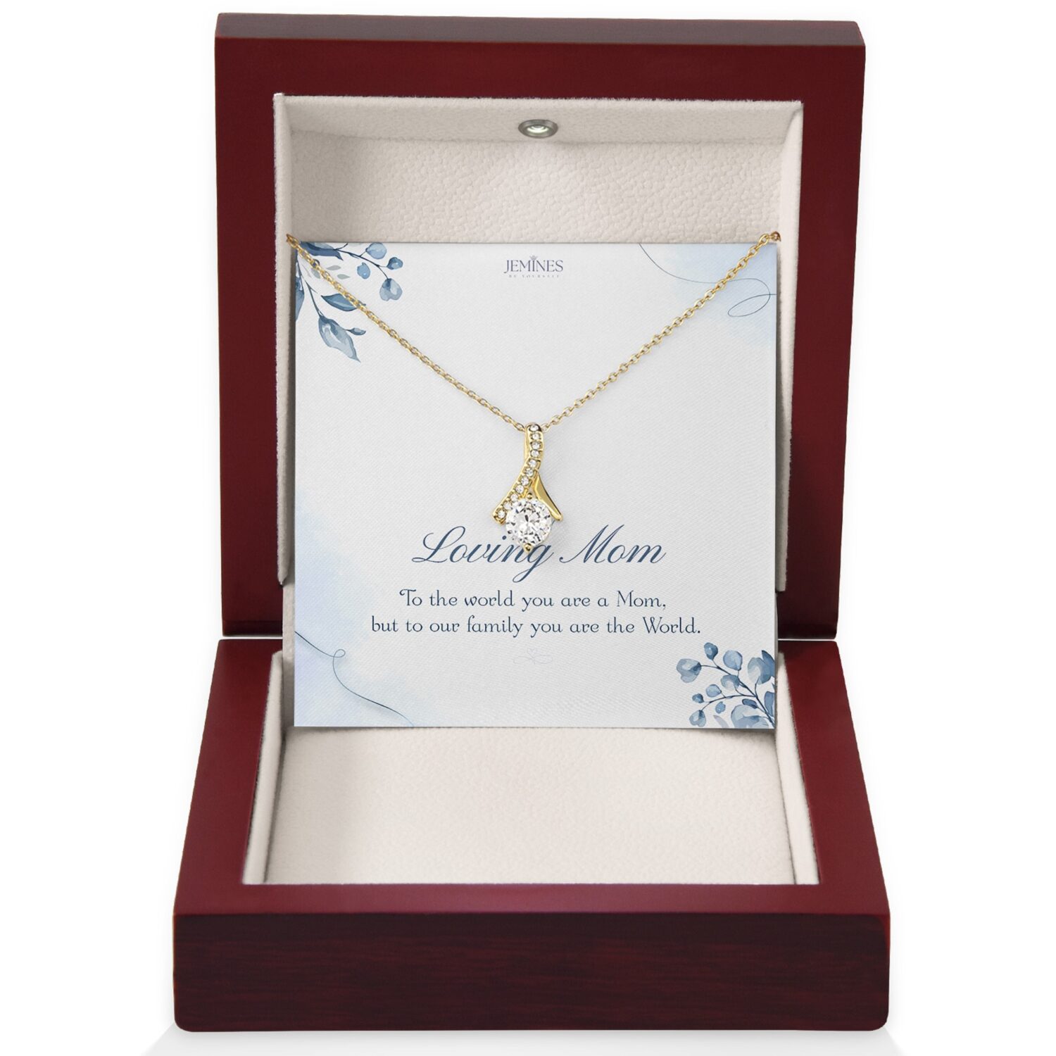 Loving Mom Alluring Beauty Gold Necklace Gift