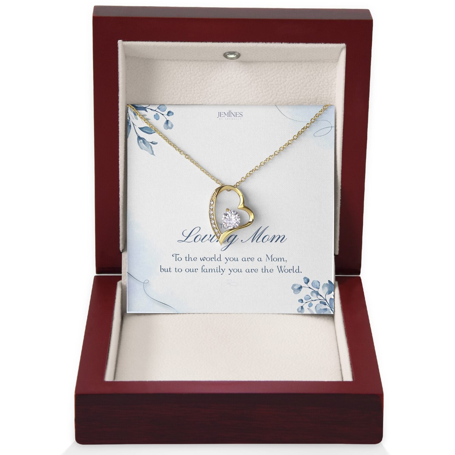 Loving Mom Forever Love Gold Necklace Gift