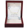 Loving Mom Signature Name Gold Necklace Gift