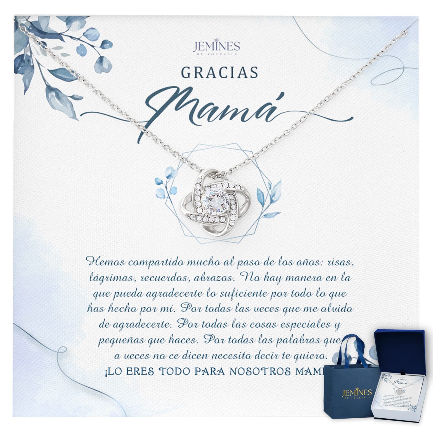 Mama Love Knot Necklace Elegant Spanish Gift