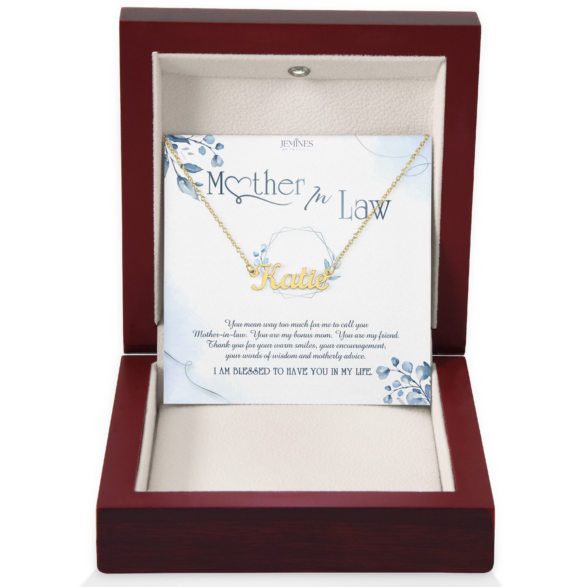 Mother-In-Law Custom Name Gold Necklace