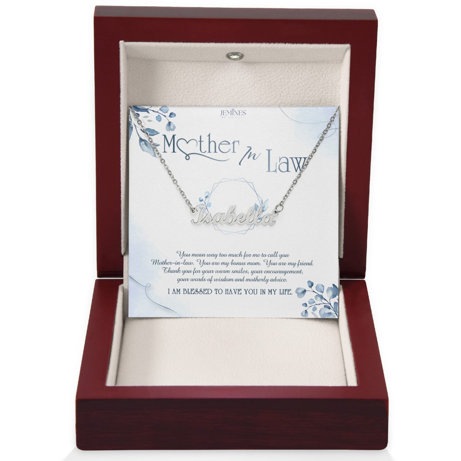 Mother-In-Law Custom Name Necklace Gift