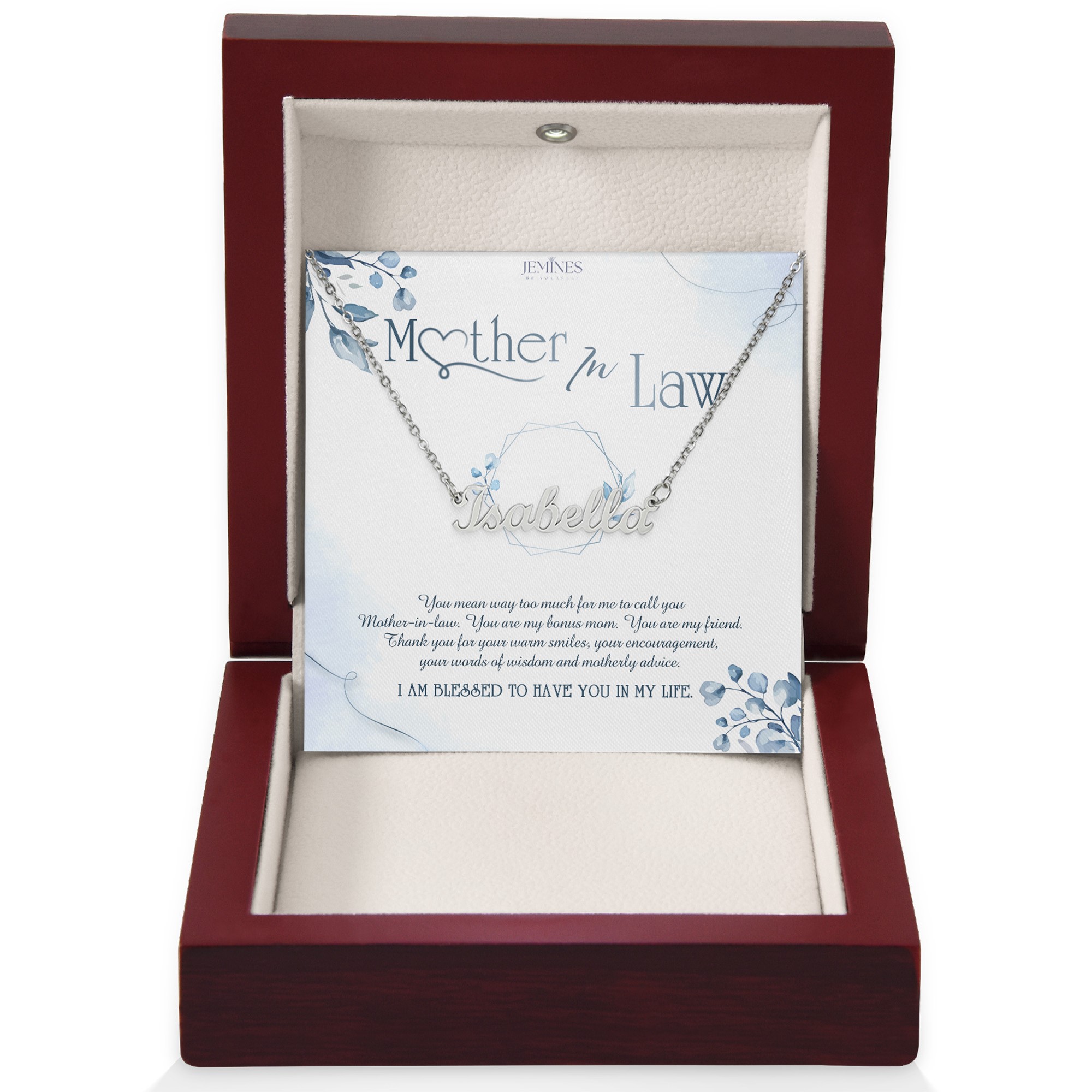 Mother-In-Law Custom Name Necklace Gift