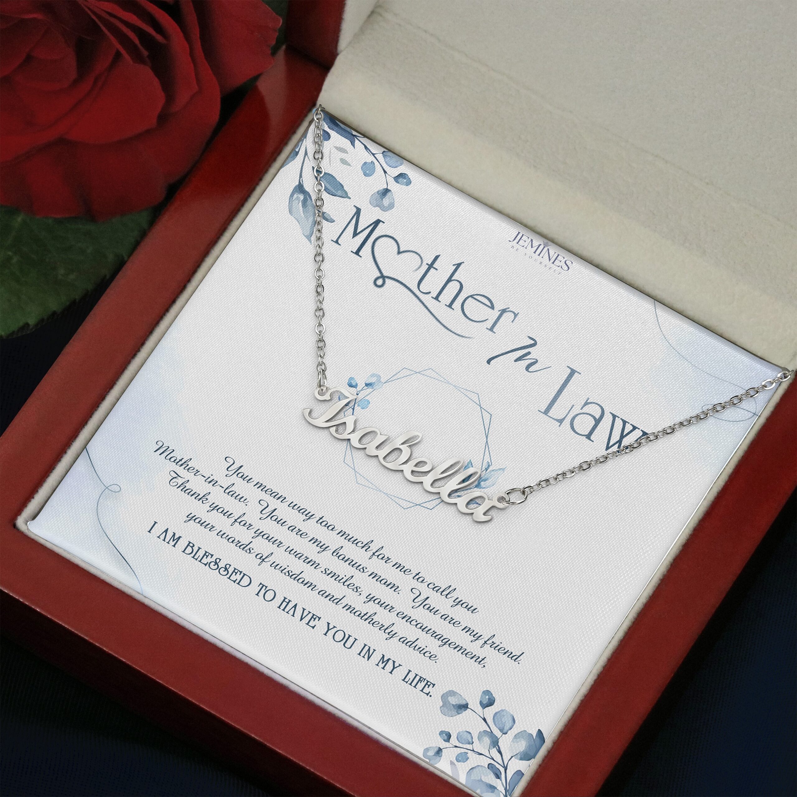 Mother-In-Law Custom Name Necklace Elegant Gift - Image 3