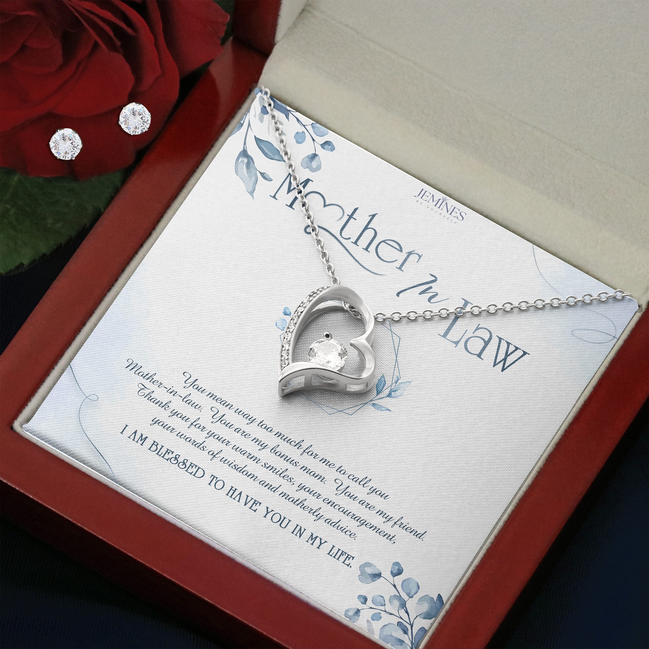 Mother-In-Law Forever Love Set Necklace Elegant Gift - Image 3