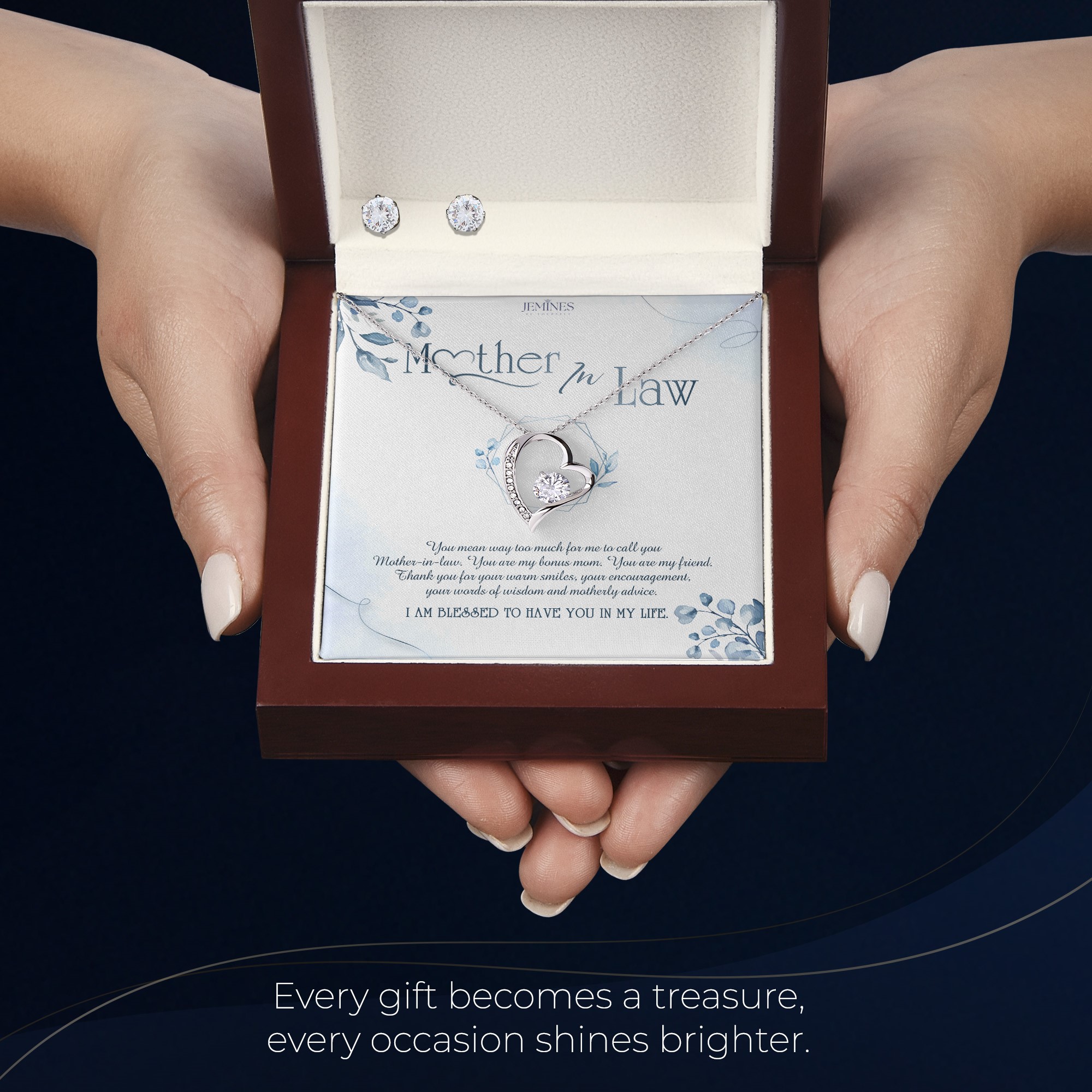 Mother-In-Law Forever Love Set Necklace Elegant Gift - Image 6