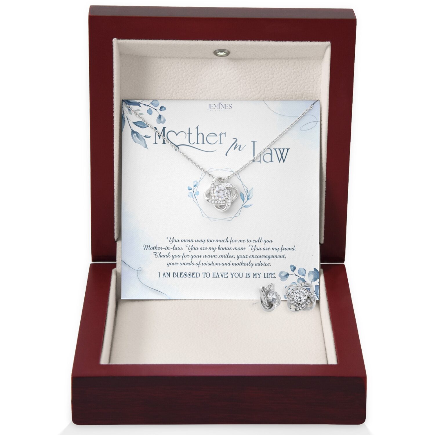 Mother-In-Law Love Knot Set Necklace Gift