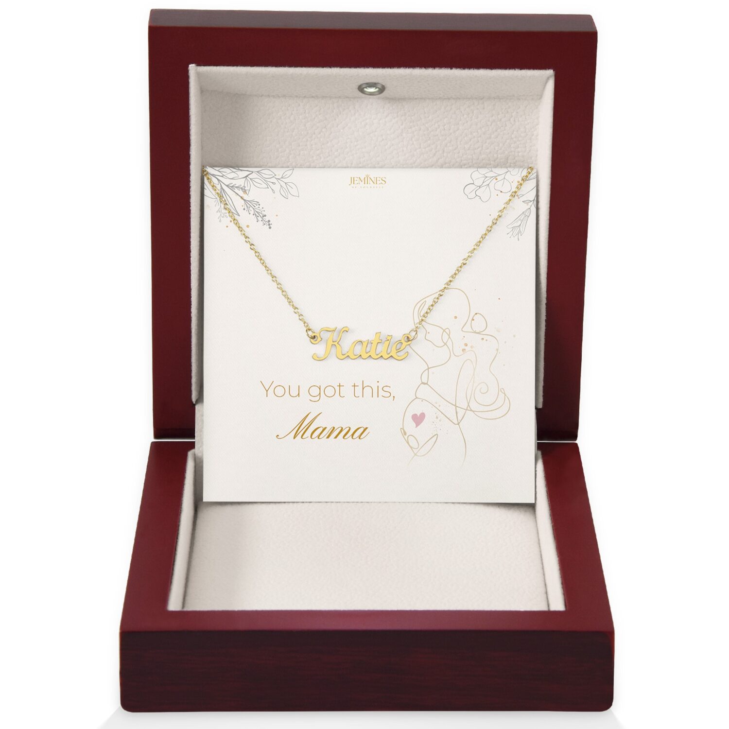 Motherhood Custom Name Gold Necklace Gift
