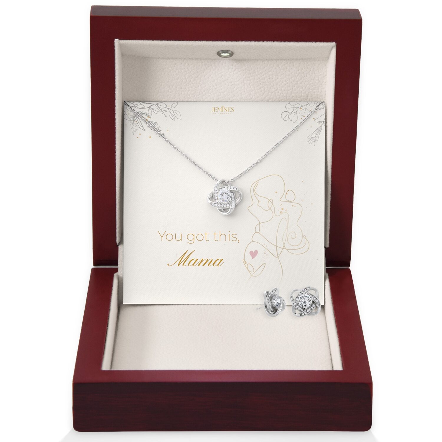 Motherhood Love Knot Set Necklace Gift