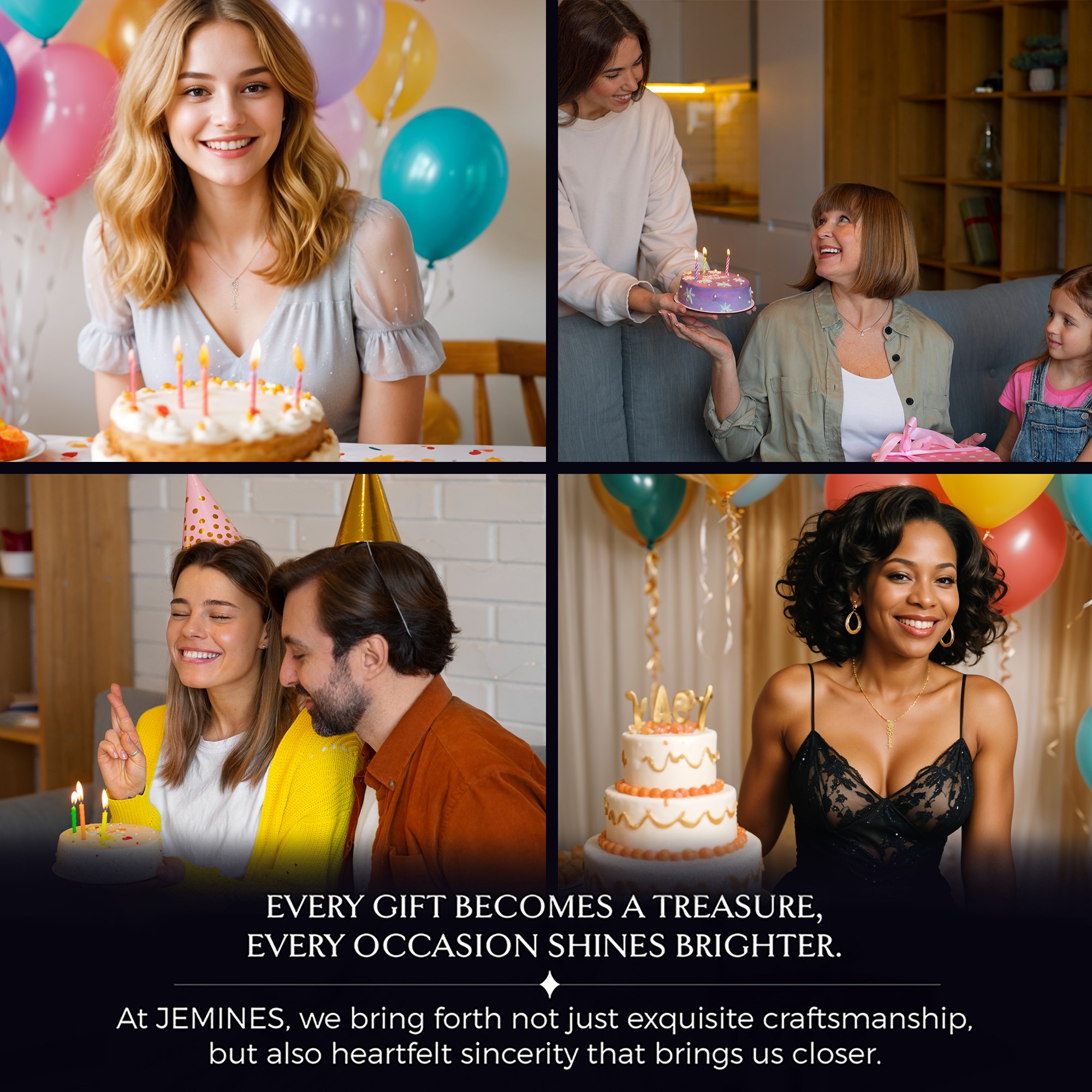 November Birth Flower Gold Necklace Custom Gift - Image 4