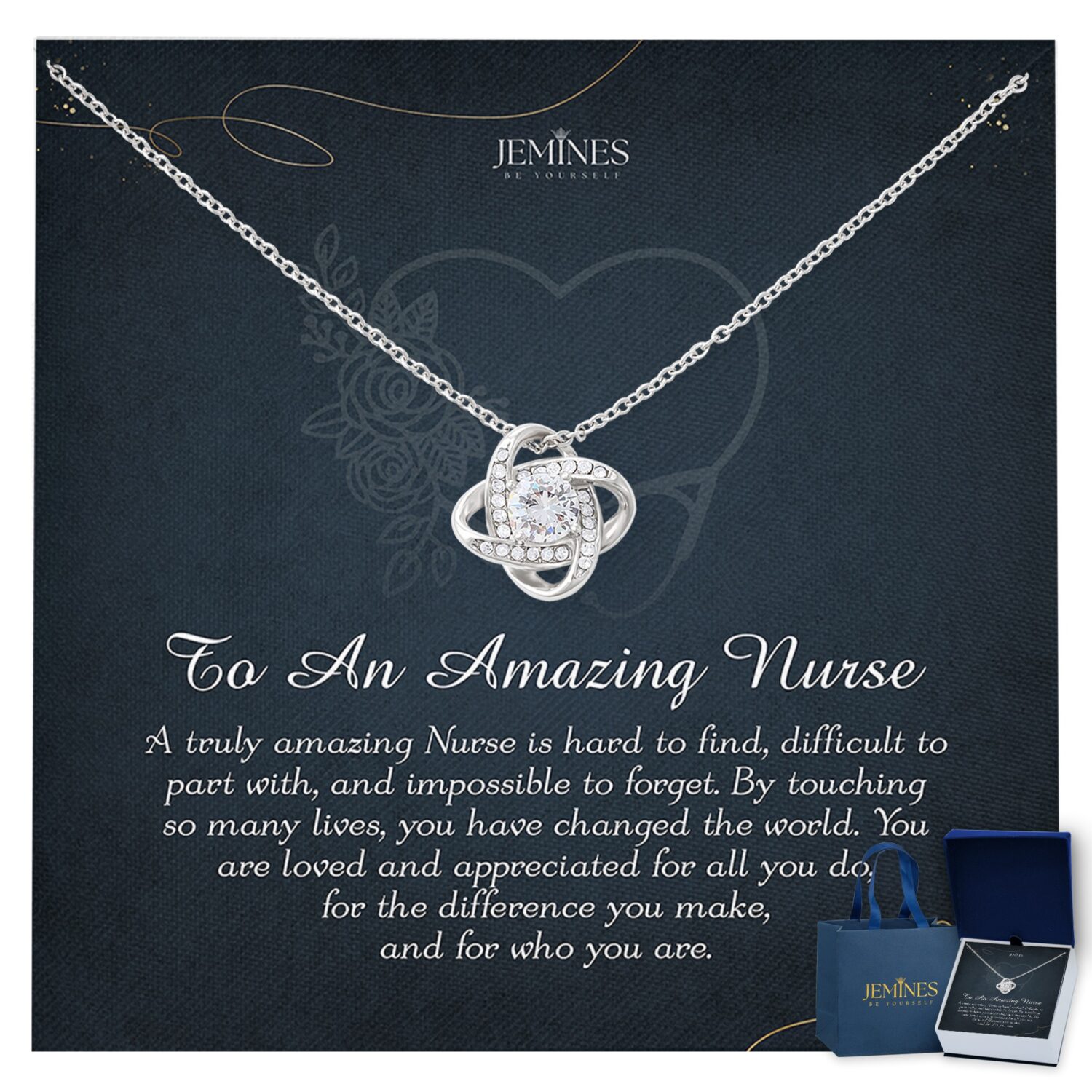 Nurse Love Knot Necklace Elegant Gift