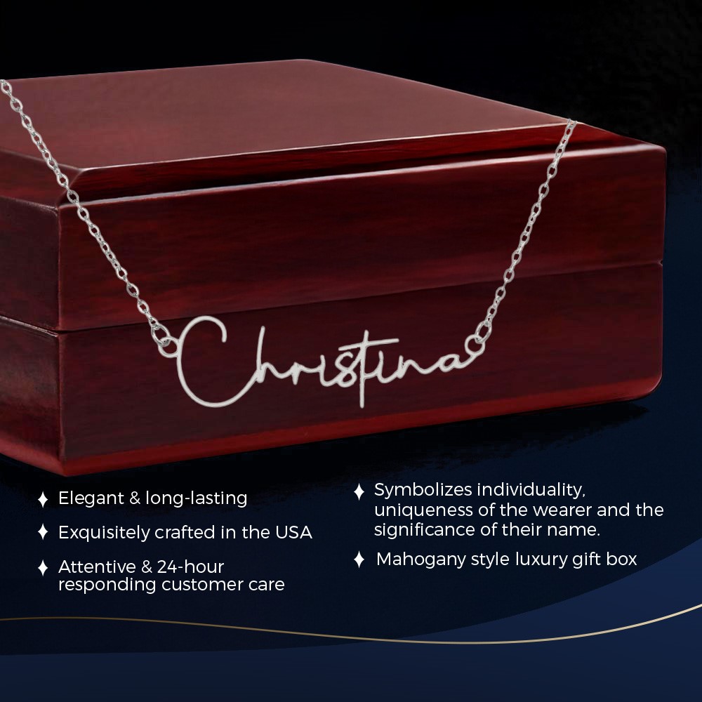 Princesa Birthday Custom Signature Name Necklace Gift - Image 4