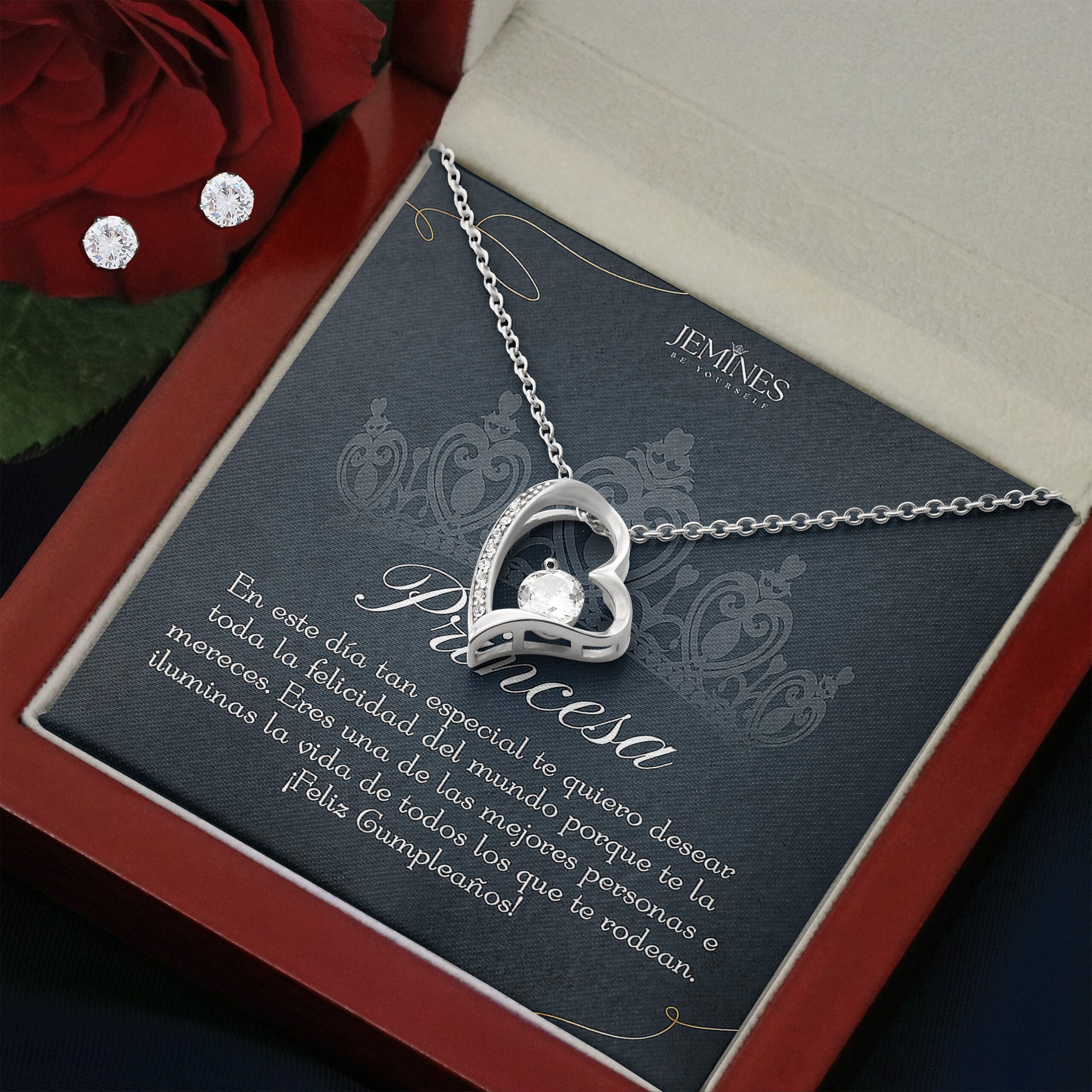 Princesa Birthday Forever Love Set Necklace Elegant Gift - Image 3