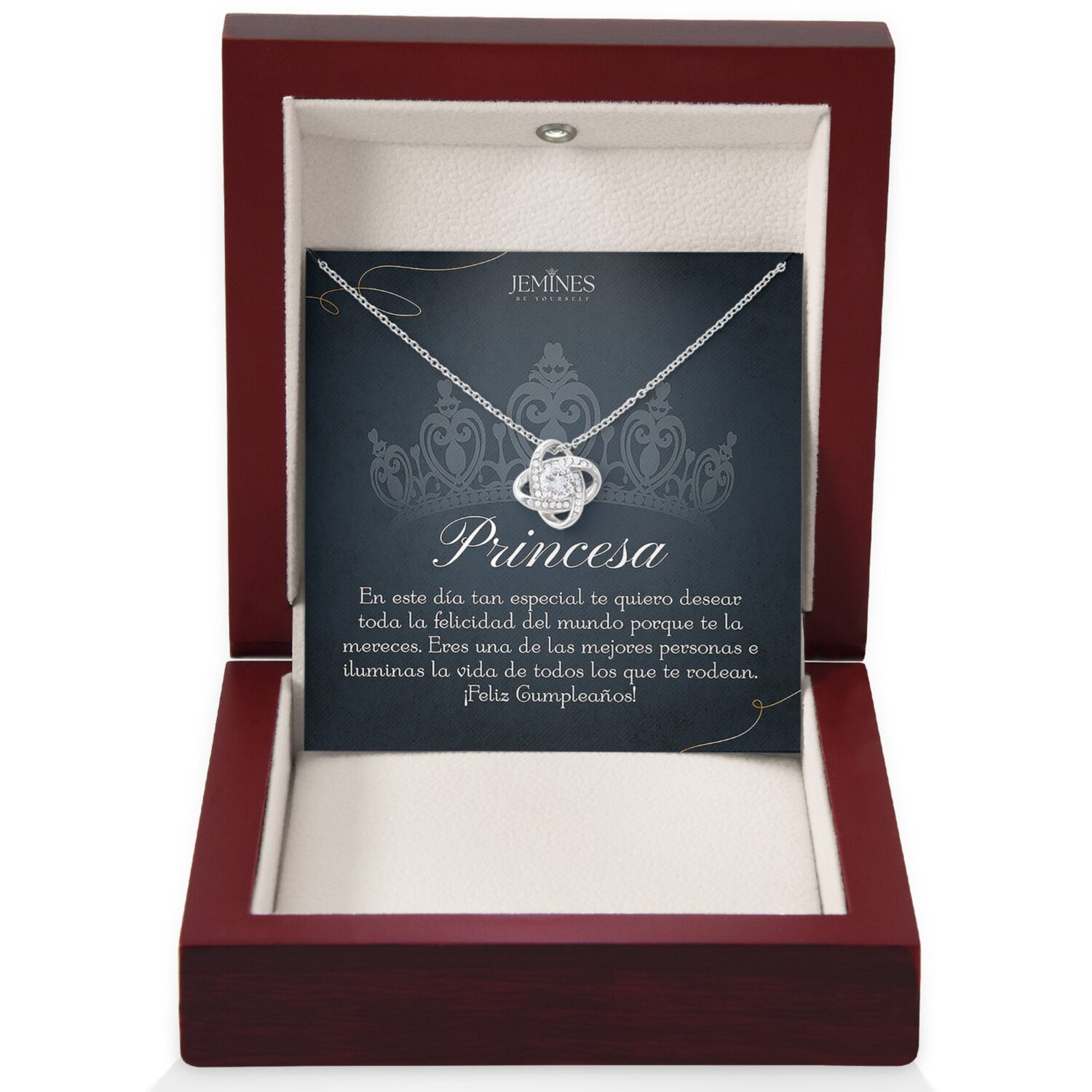 Princesa Birthday Love Knot Necklace Gift