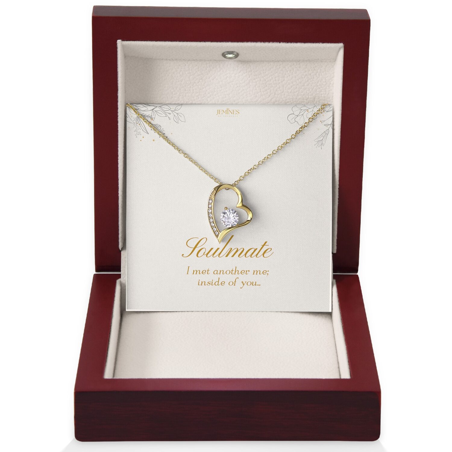 Soulmate Forever Love Gold Necklace Gift
