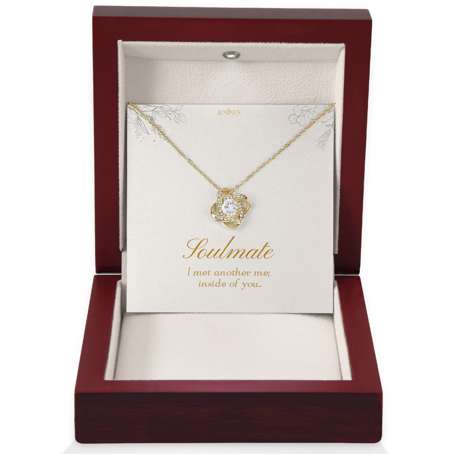 Soulmate Love Knot Gold Necklace Gift