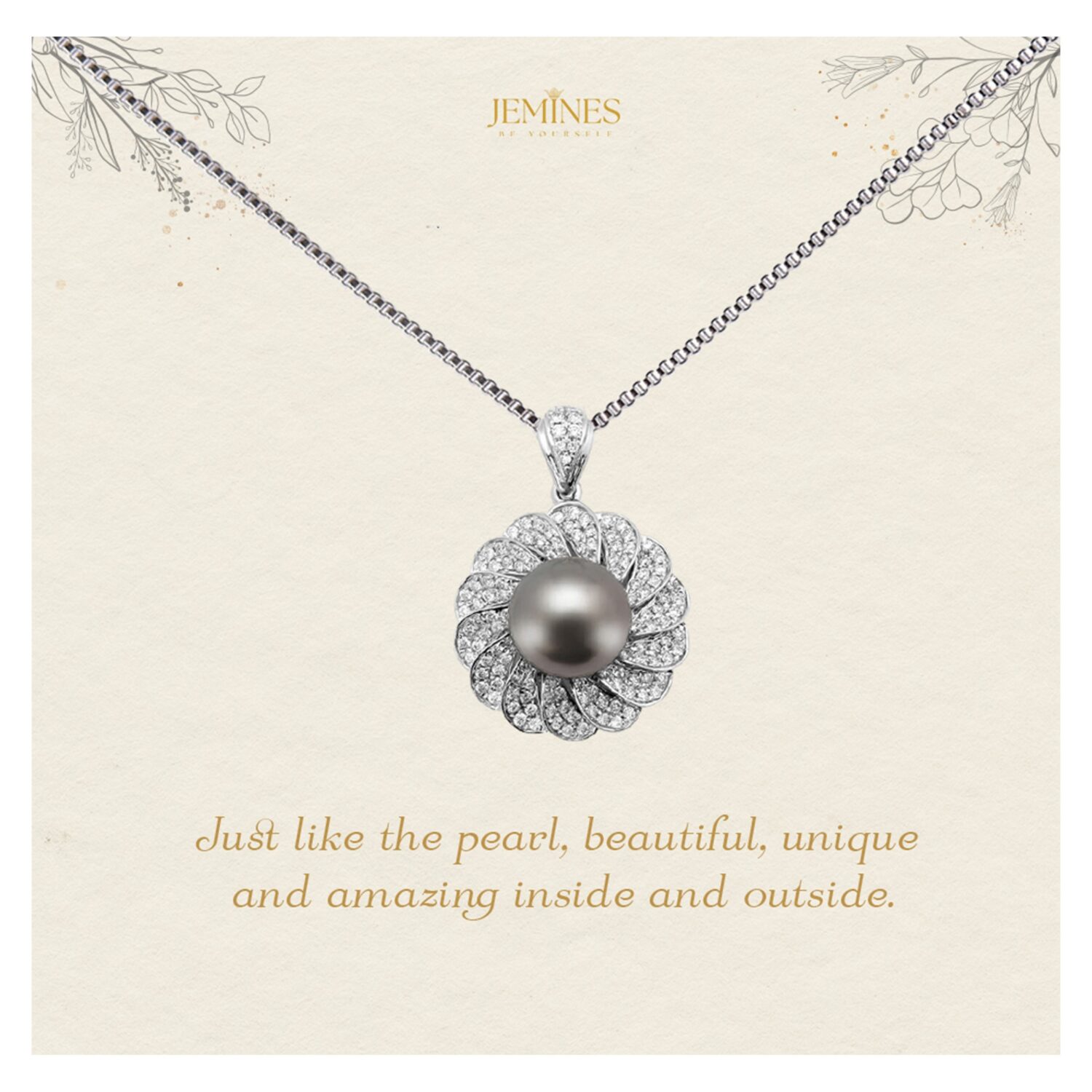 Tahitian Black Pearl Necklace Elegant Gift