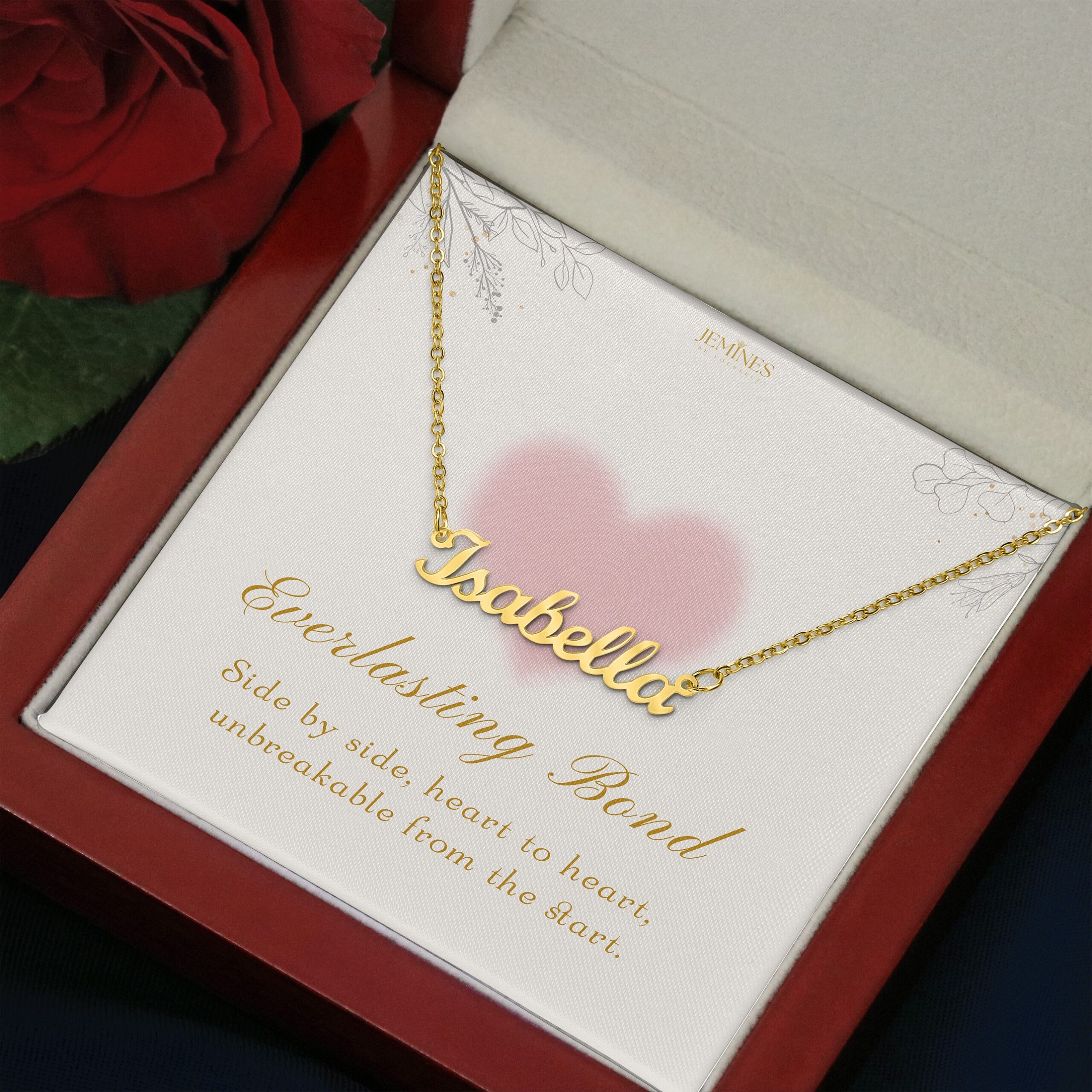 Wife Custom Name Gold Necklace Elegant Gift - Image 3