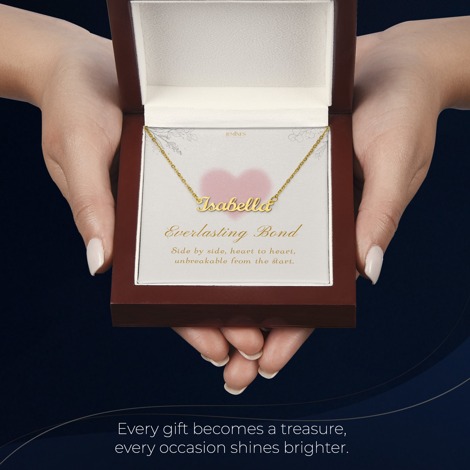 Wife Custom Name Gold Necklace Elegant Gift - Image 6