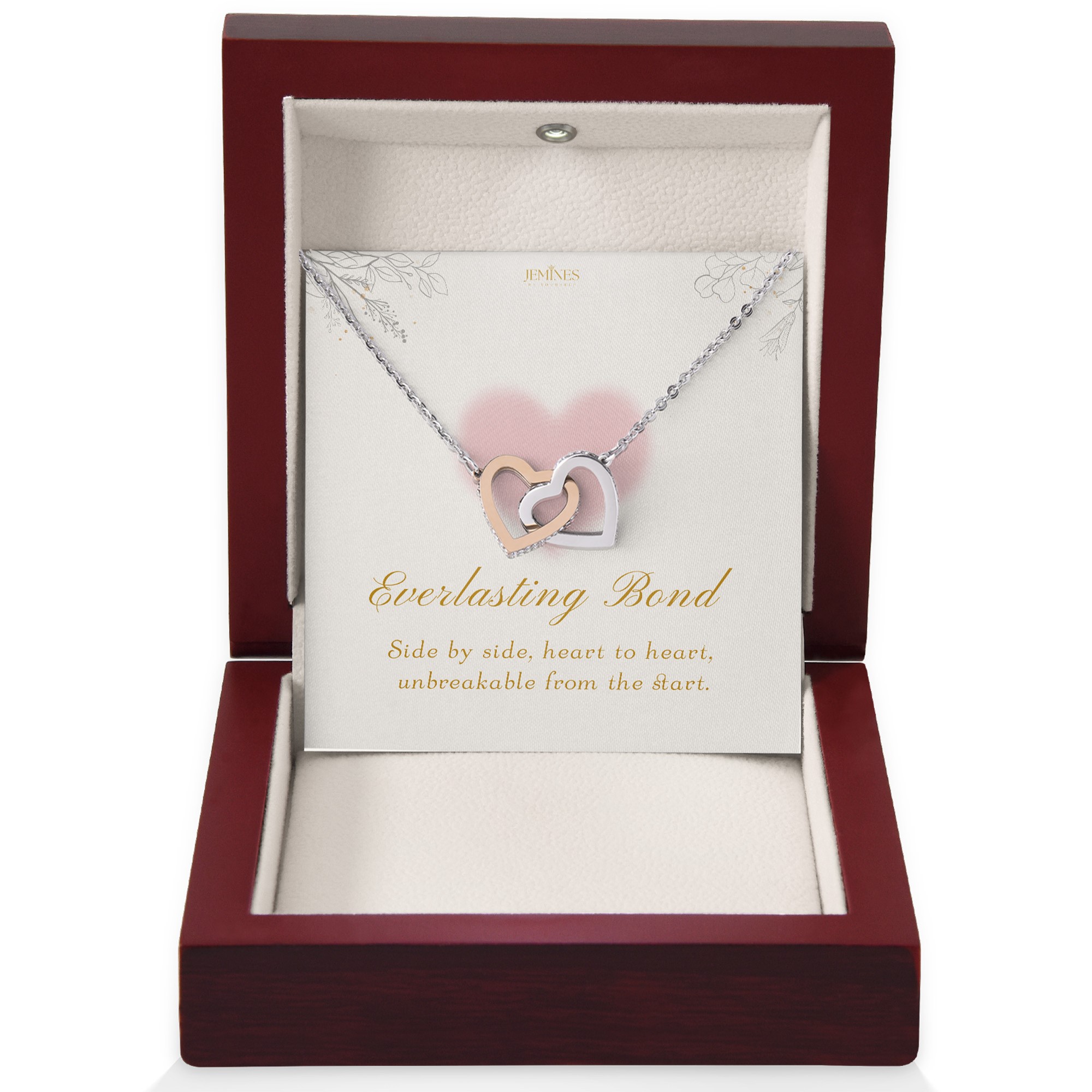 Wife Interlocking Hearts Necklace Gift
