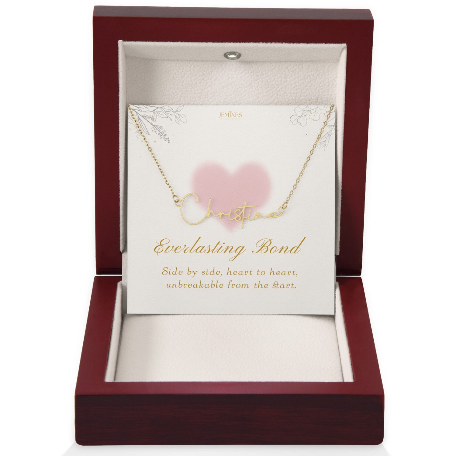 Wife Signature Name Gold Necklace Gift