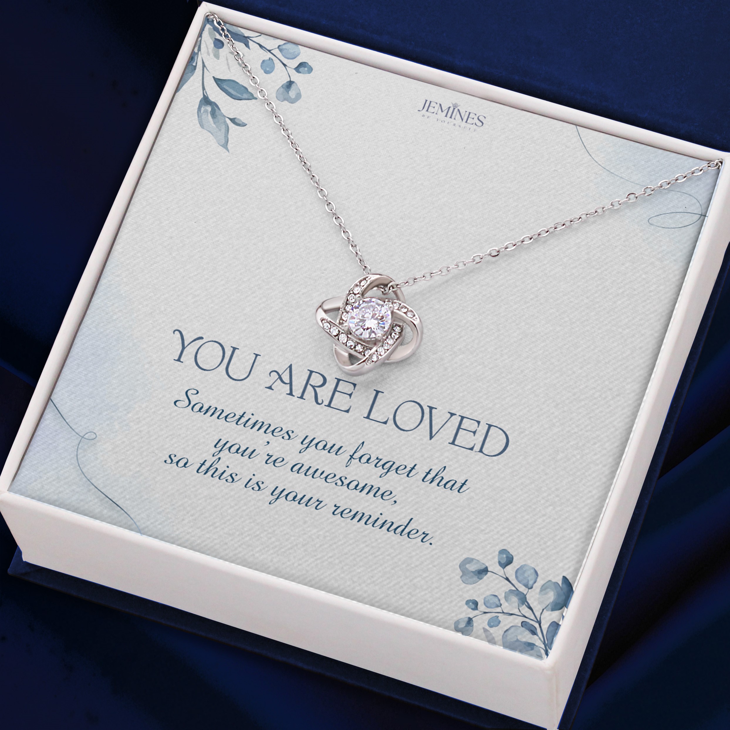 You Are Loved Love Knot Necklace Elegant Gift - Image 3