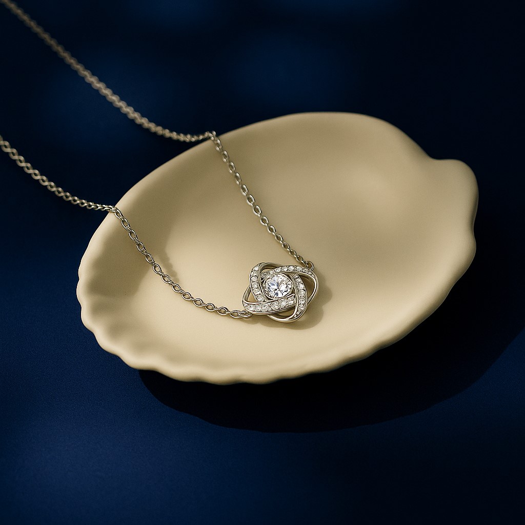 You Are Loved Love Knot Necklace Elegant Gift - Image 7