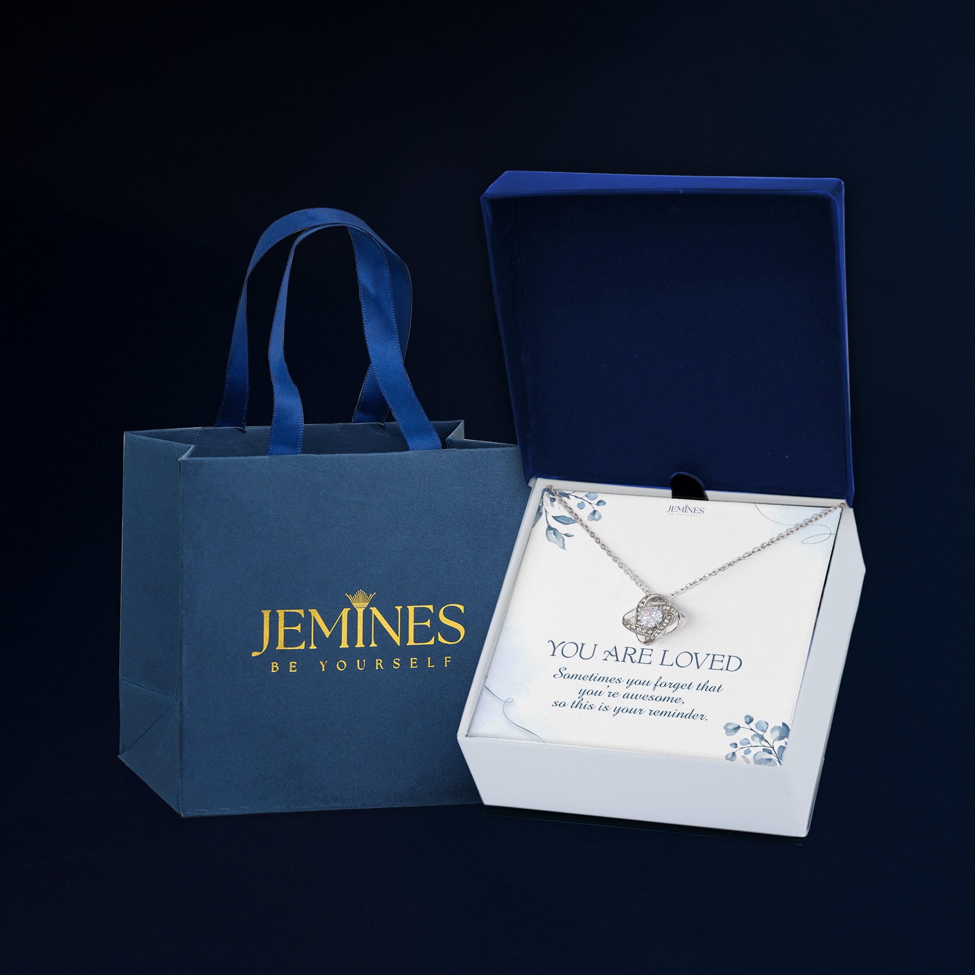 You Are Loved Love Knot Necklace Elegant Gift - Image 8