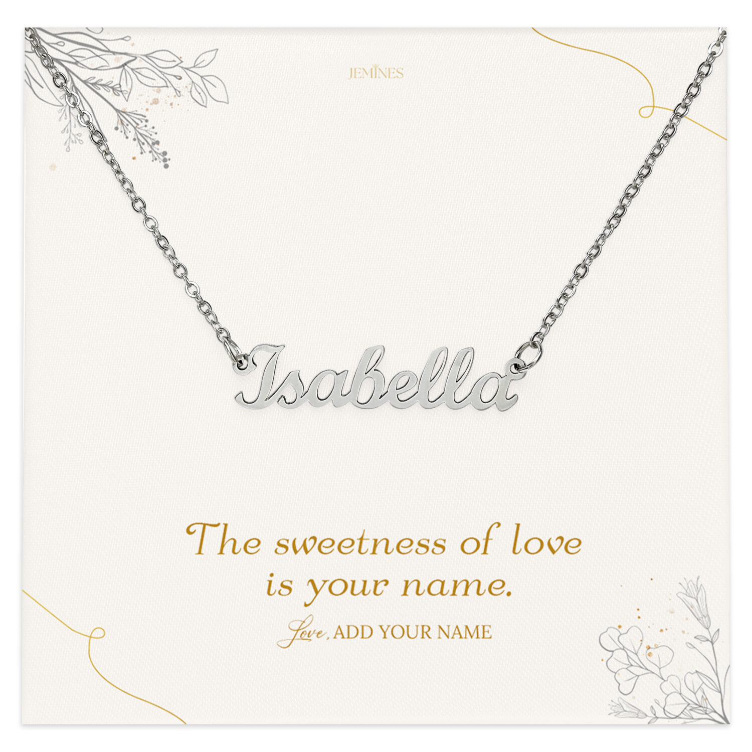 Love Knot Necklace, Silver, Message Card