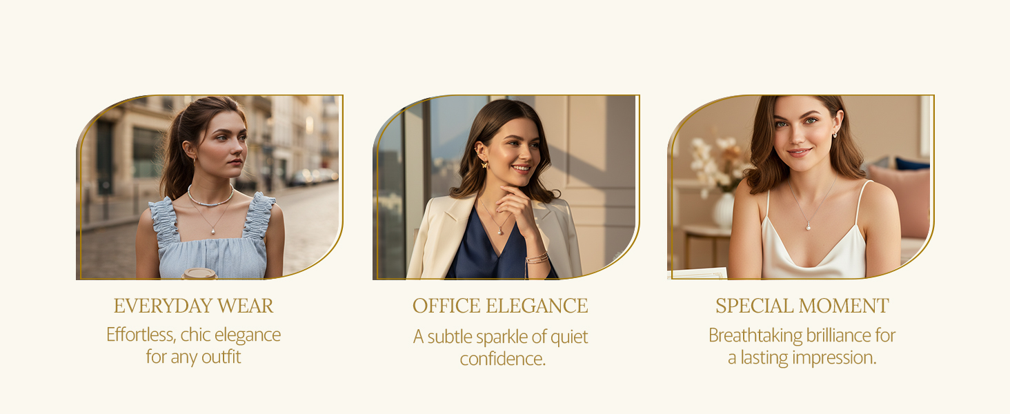 Natural Freshwater Pearl Necklace Grace Elegant Gift Women (7)