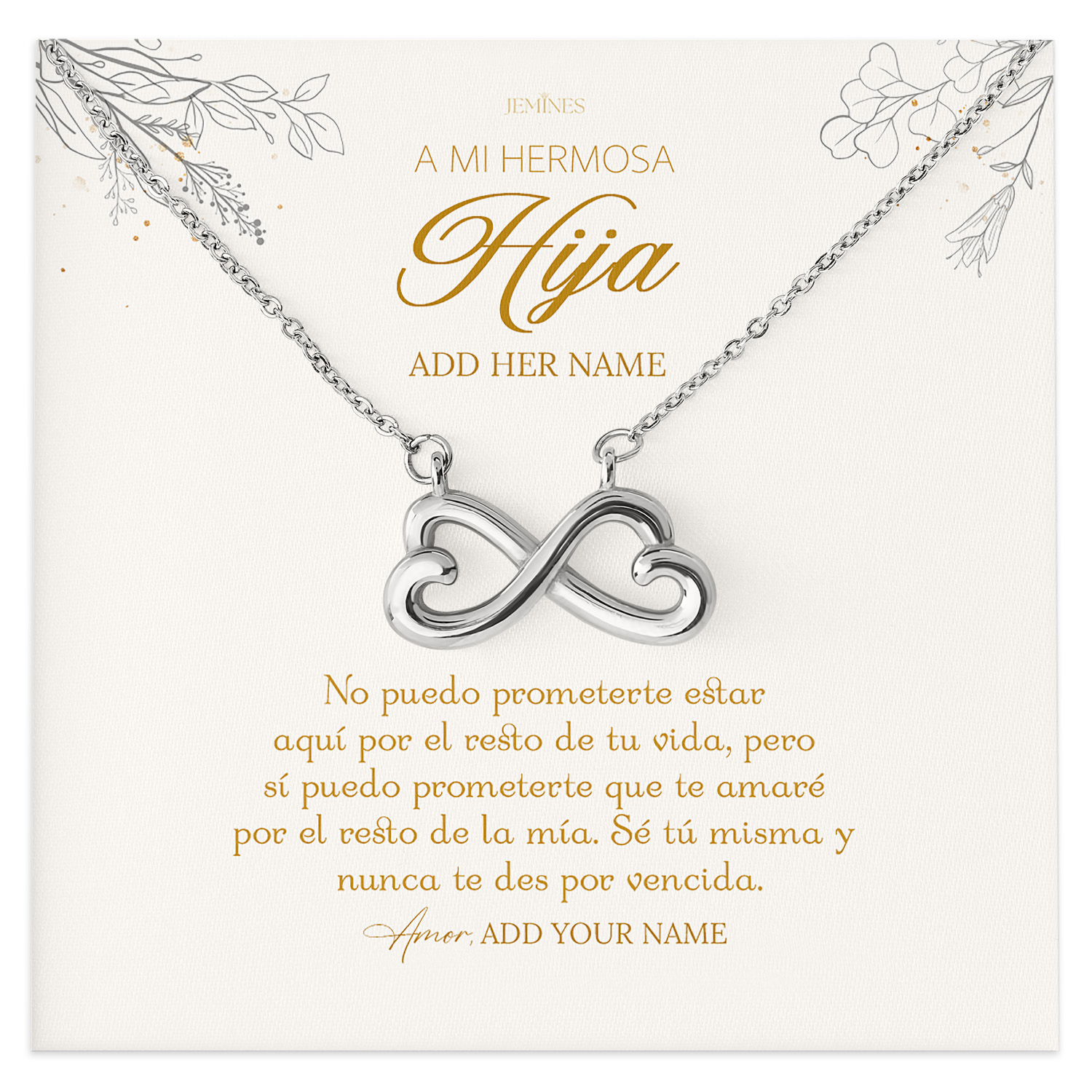 A Mi Hermosa Hija Necklace Personalized Gifts