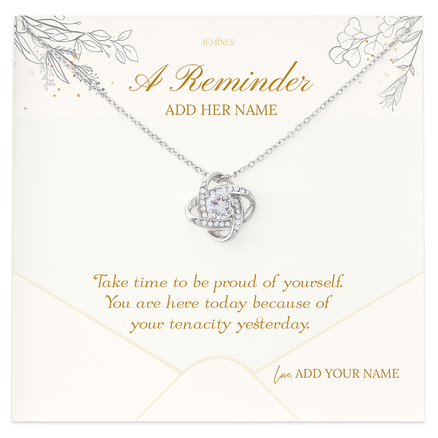 A Reminder Necklace with Message Card Gifts