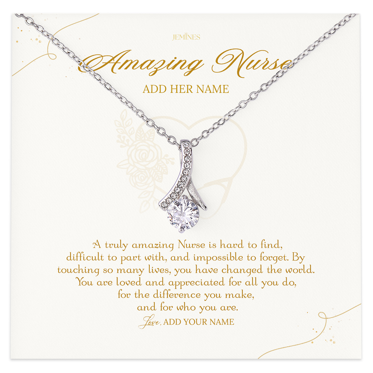 Amazing Nurse Appreciation Necklace Gifts