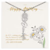 April Birth Month Flower Necklace Gifts