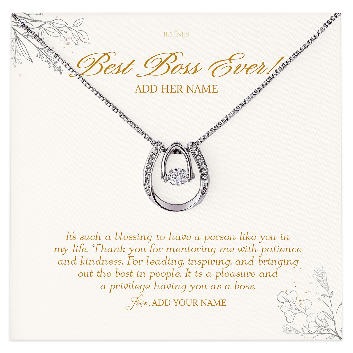 Boss Lady Appreciation Necklace Gifts