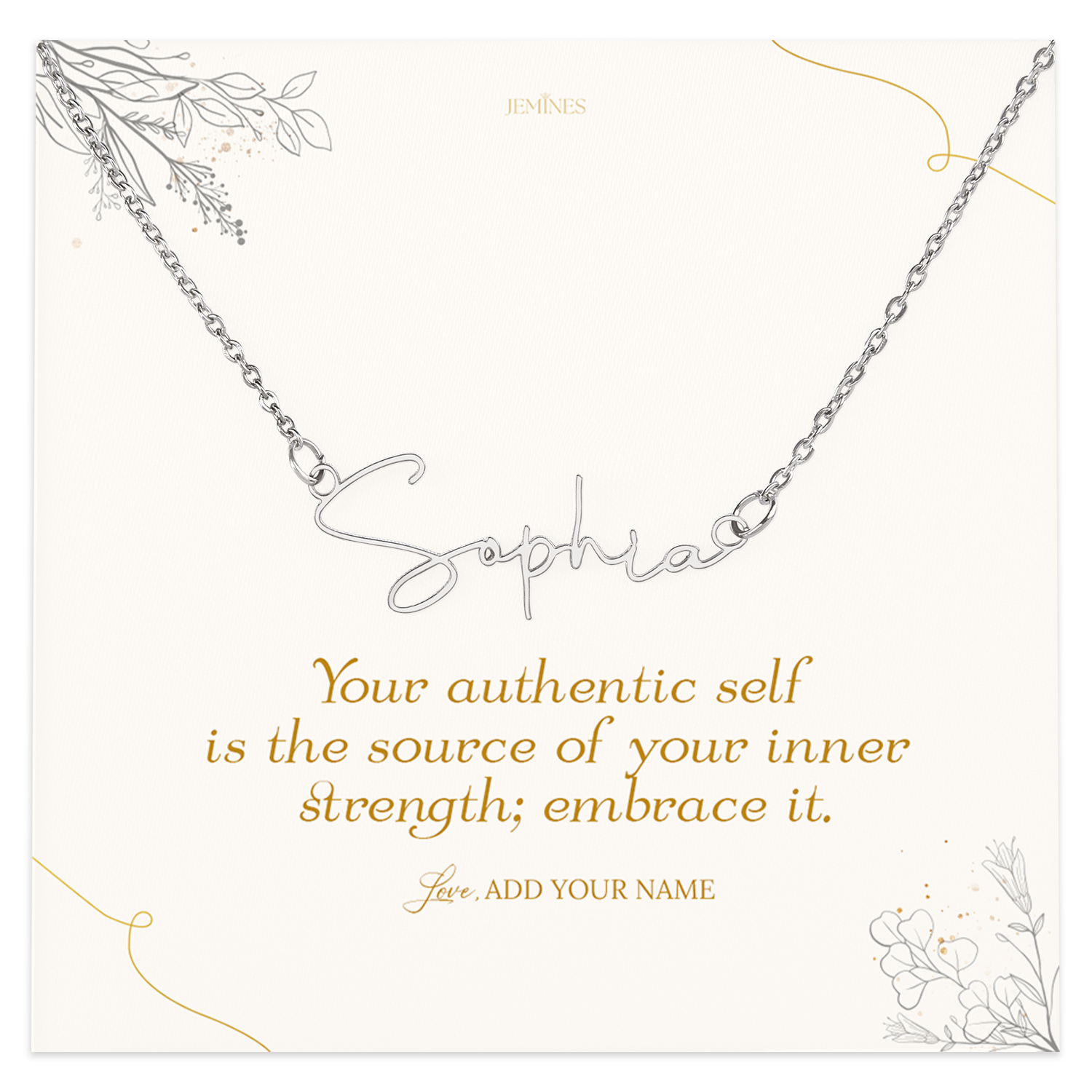 Custom Signature Name Necklace Personalized Gifts