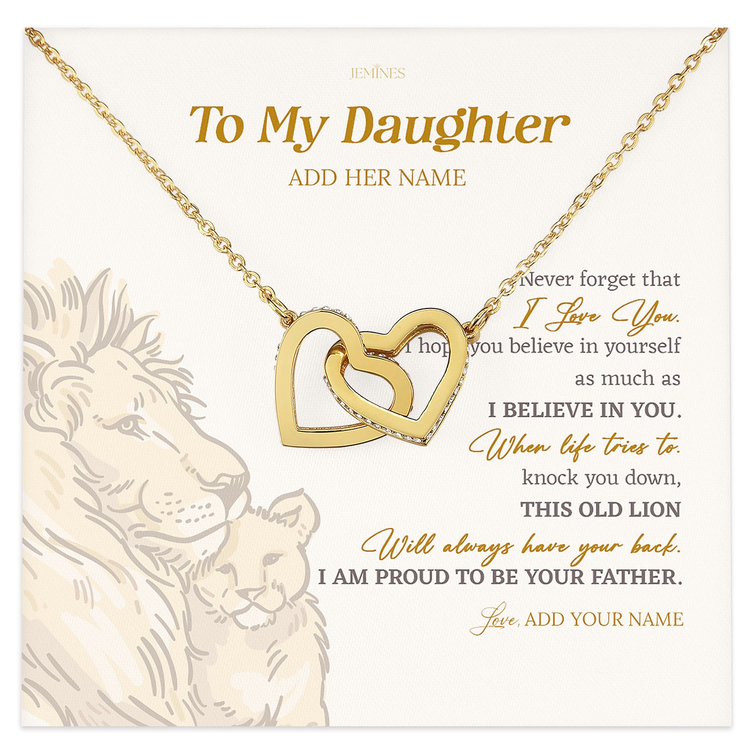 Daughter Necklace Personalized Gifts from Dad
