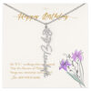 February Birth Month Flower Necklace Gifts