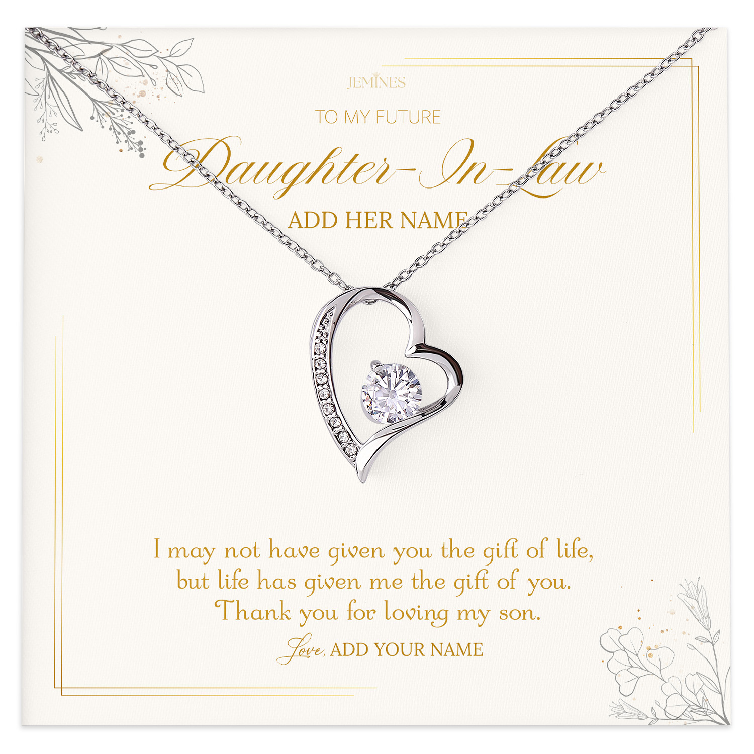 Future Daughter-in-law Necklace Personalized Gifts