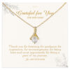 Grateful for You Appreciation Necklace Gifts