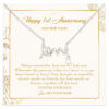 Happy 1st Anniversary Necklace Personalized Gifts