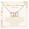Happy 3rd Anniversary Necklace Personalized Gifts