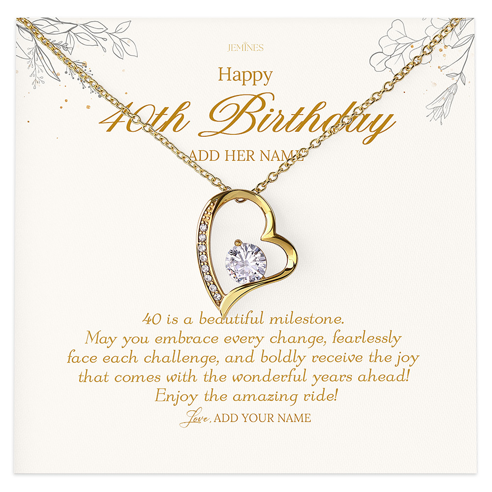 Happy 40th Birthday Necklace Gifts