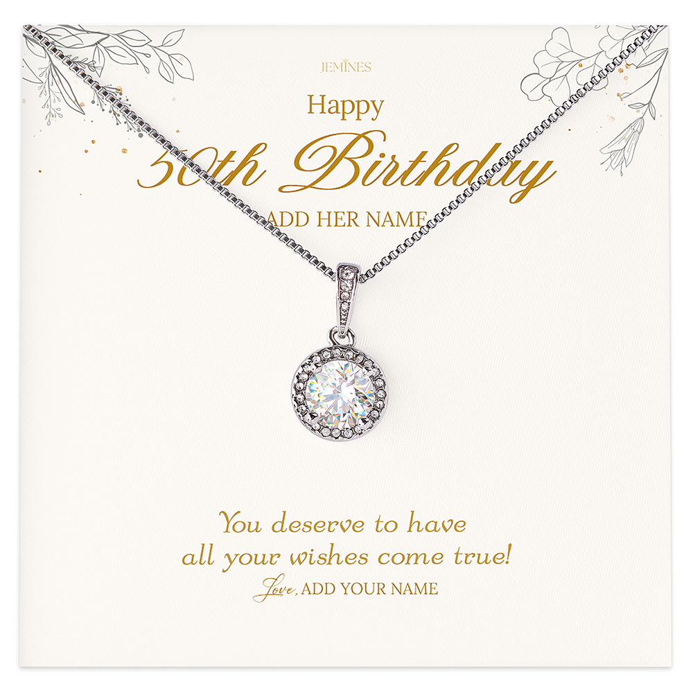 Happy 50th Birthday Necklace Gifts