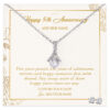 Happy 5th Anniversary Necklace Personalized Gifts