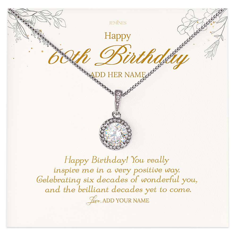 Happy 60th Birthday Necklace Gifts