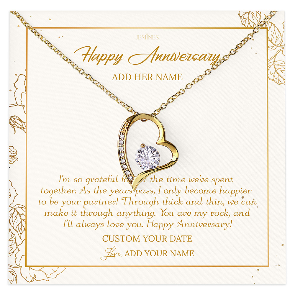 Happy Anniversary Necklace Personalized Gifts