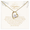 Heart of a Fighter Encouragement Necklace Gifts
